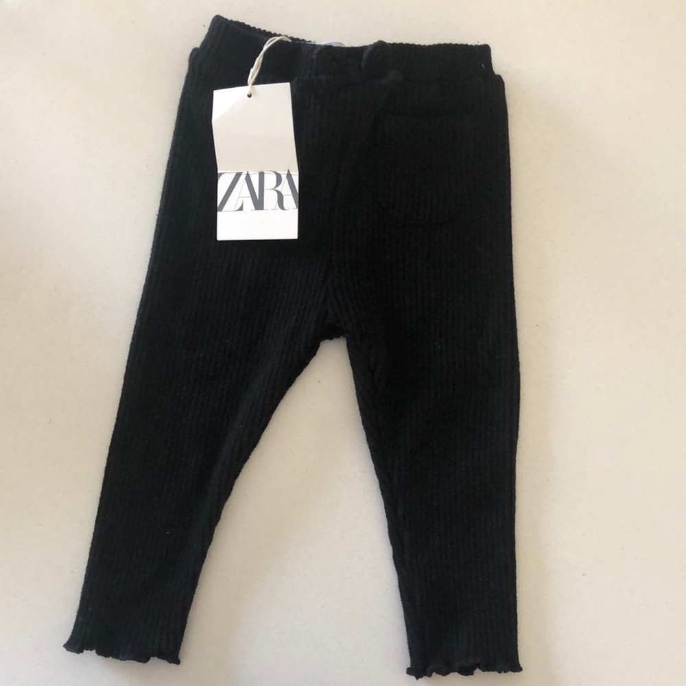 Zara Baby Ribbed Knit Leggings 12-18 months
